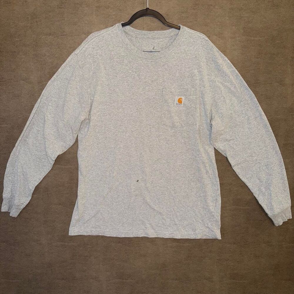 Carhartt gray long sleeve pocket tee size 2XL